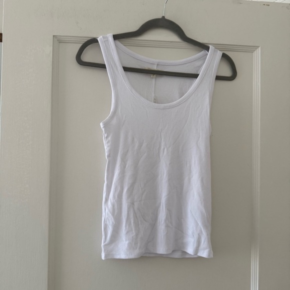 Madewell Drapey Rib Tank in Eyelet White Size XLarge NWT - Picture 5 of 8